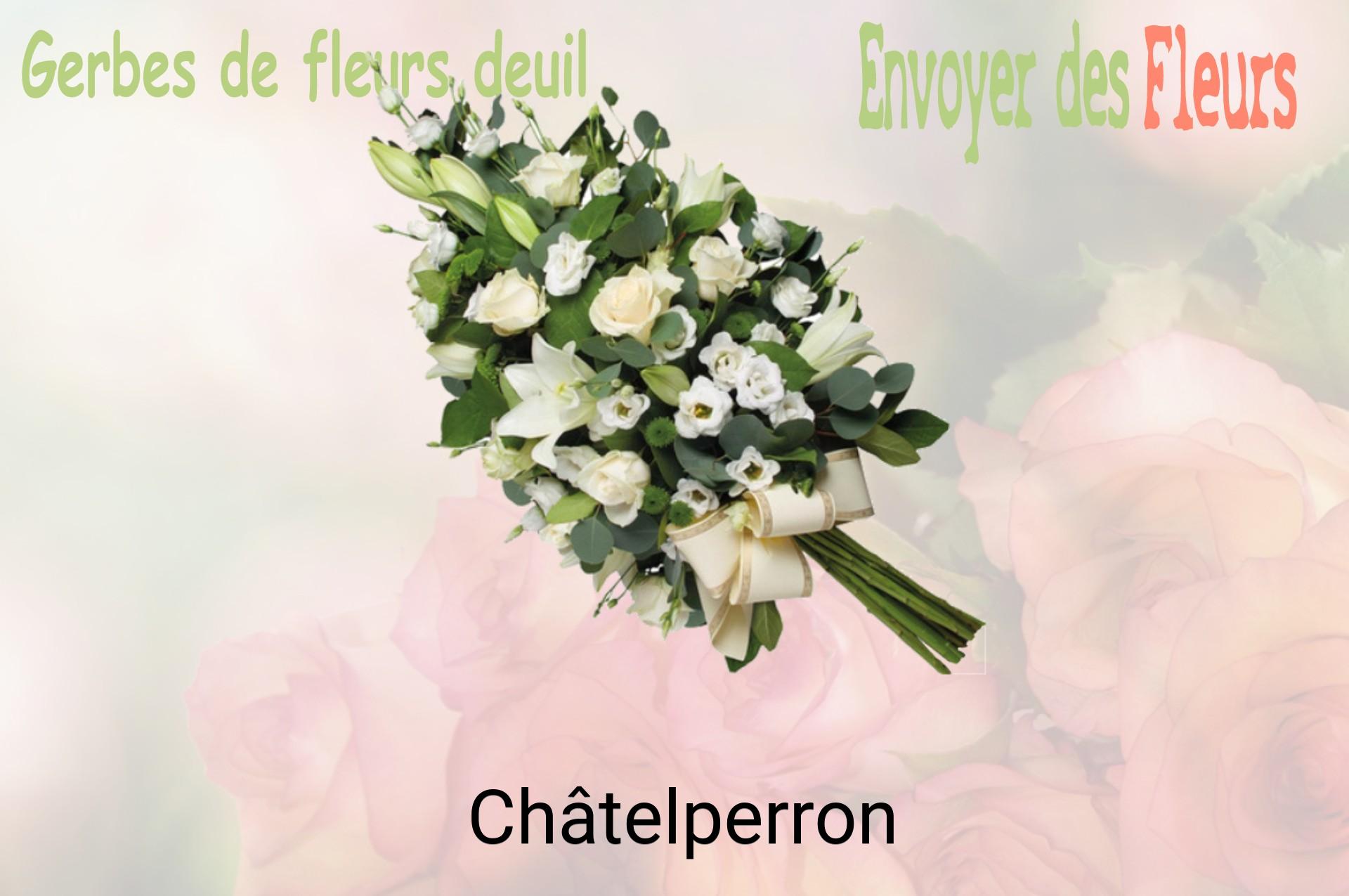 Gerbe de fleurs de deuil livrée à Châtelperron